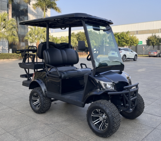 Left Side of Marshell Lifted Golf Cart DH-M2+2